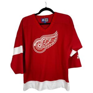 Starter NHL Vintage Detroit Red Wings Hockey Blank Home Jersey Size L/XL